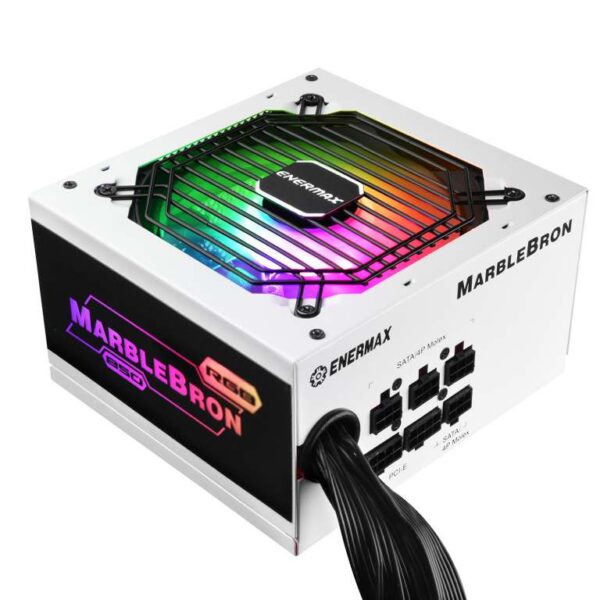 Alimentation ATX Enermax MarbleBron RGB - 850W (Blanc) – Image 3