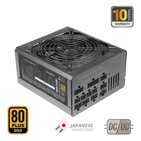 Alimentation ATX Mars Gaming MPB - 1000W (Noir)