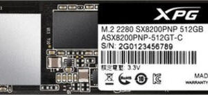 Disque SSD Adata XPG SX8200 Pro 512Go - M.2 NVMe Type 2280