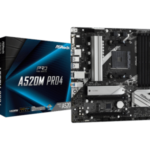 Carte Mère ASRock A520M Pro4 (AM4) Micro-ATX