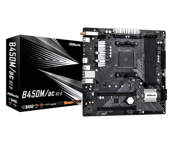 Carte Mère ASRock B450M/AC R2.0 (AM4) Micro ATX