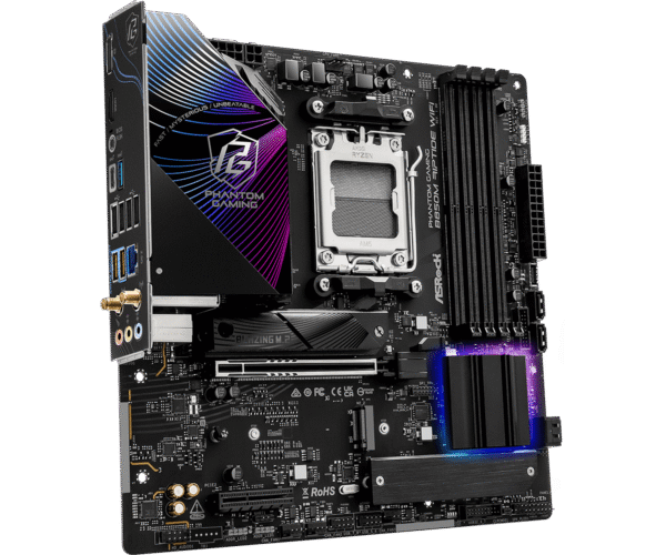 Carte Mère ASRock B850M Phantom Gaming Riptide WiFi (AMD AM5) Micro ATX – Image 3