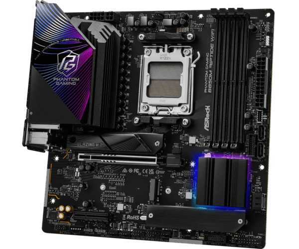 Carte Mère ASRock B850M Phantom Gaming Riptide WiFi (AMD AM5) Micro ATX – Image 4
