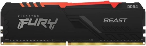 Barrette mémoire 8Go DIMM DDR4 Kingston Fury Beast RGB  3600Mhz (Noir)