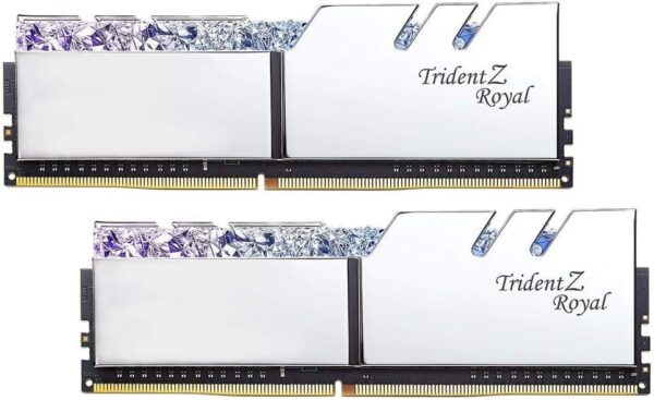 Kit Barrettes mémoire 32Go (2x16Go) DIMM DDR4 G.Skill Trident Z  3200Mhz (Gris et Blanc)