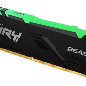 Barrette mémoire 8Go DIMM DDR4 Kingston Fury Beast RGB  3200Mhz (Noir)
