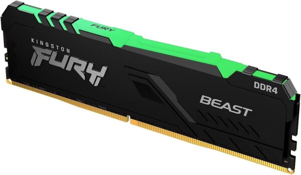 Barrette mémoire 8Go DIMM DDR4 Kingston Fury Beast RGB  3200Mhz (Noir)