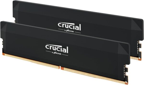 Kit Barrettes mémoire 32Go (2x16Go) DIMM DDR5 Crucial Pro OC Gaming 6400MHz (Noir)