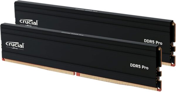 Kit Barrettes mémoire 32Go (2x16Go) DIMM DDR5 Crucial Pro 6000MHz (Noir)