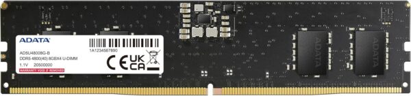 Barrette mémoire 16Go DIMM DDR5 Adata  4800MHz (Noir)