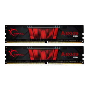 Kit Barrettes mémoire 16Go (2x8Go) DIMM DDR4 G.Skill Aegis  3000Mhz (Noir et Rouge)