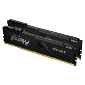 Kit Barrettes mémoire 16Go (2x8Go) DIMM DDR4 Kingston Fury Beast  3600Mhz (Noir)