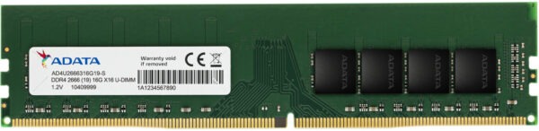Barrette mémoire 16Go DIMM DDR4 Adata Premier  2666Mhz (Vert)