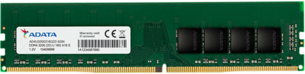 Barrette mémoire 16Go DIMM DDR4 Adata Premier  3200Mhz (Vert)