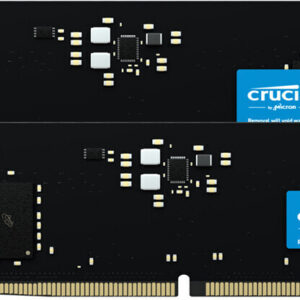 Kit Barrettes mémoire 16Go (2x8Go) DIMM DDR5 Crucial  4800MHz (Noir)
