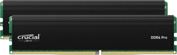 Kit Barrettes mémoire 32Go (2x16Go) DIMM DDR4 Crucial Pro  3200Mhz (Noir)