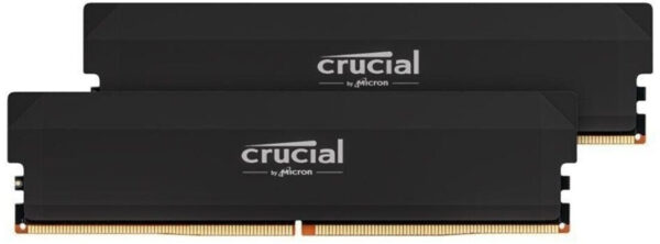 Kit Barrettes mémoire 64Go (2x32Go) DIMM DDR5 Crucial Pro OC Gaming 6000MHz (Noir)