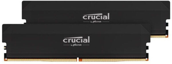 Kit Barrettes mémoire 32Go (2x16Go) DIMM DDR5 Crucial Pro OC Gaming 6000MHz (Noir)