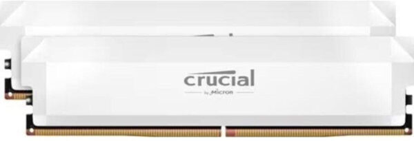 Kit Barrettes mémoire 32Go (2x16Go) DIMM DDR5 Crucial Pro OC Gaming 6000MHz (Blanc)