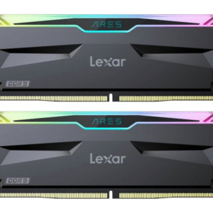 Kit Barrettes mémoire 32Go (2x16Go) DIMM DDR5 Lexar Ares RGB 6000MHz (Noir)