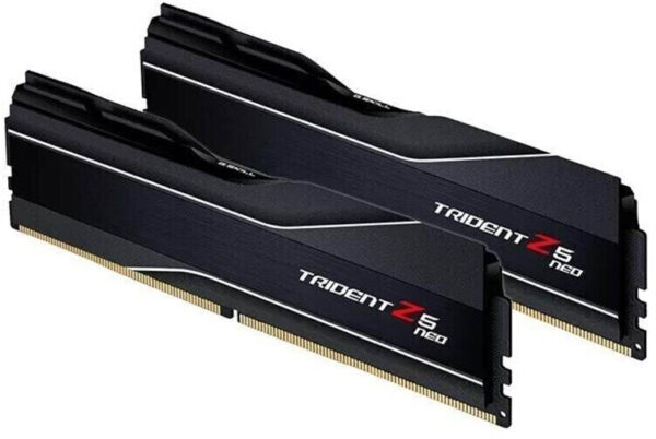 Kit Barrettes mémoire 32Go (2x16Go) DIMM DDR5 G.Skill Trident Z5 Neo 6000MHz CL32 AMD Expo (Noir)