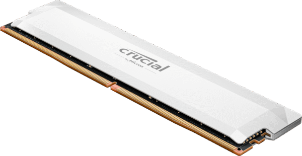 Barrette mémoire 16Go DIMM DDR5 Crucial Pro OC Gaming 6000MHz (Blanc)