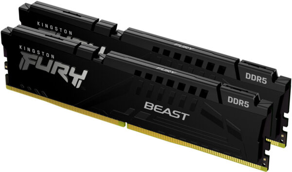 Kit Barrettes mémoire 32Go (2x16Go) DIMM DDR5 Kingston Fury Beast  5200MHz (Noir)