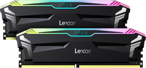 Kit Barrettes mémoire 32Go (2x16Go) DIMM DDR4 Lexar Ares RGB  3600Mhz (Noir)