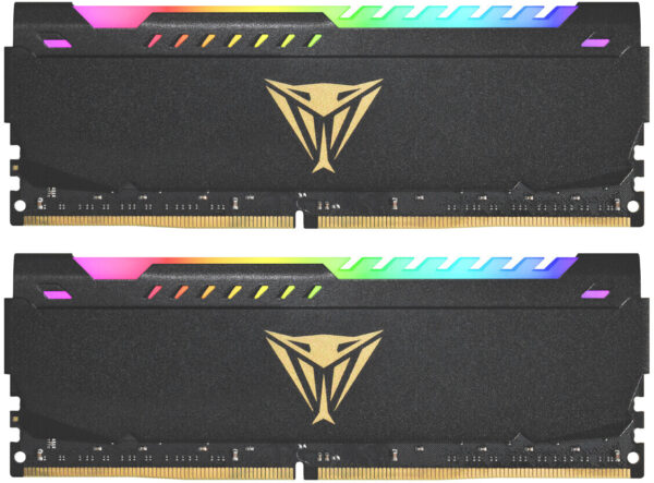 Kit Barrettes mémoire 16Go (2x8Go) DIMM DDR4 Patriot Viper RGB  3200Mhz (Noir)